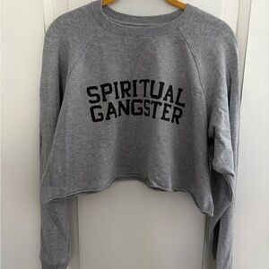 Spiritual Gangster Gray Cropped Sweatshirt